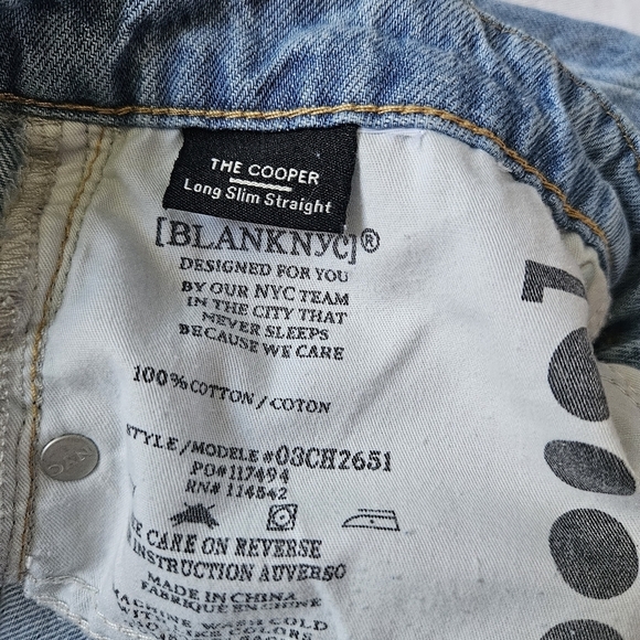 Blank NYC The Cooper Slim Straight Slit Inseam Womens Size 31 Adrenaline Rush - Picture 8 of 15